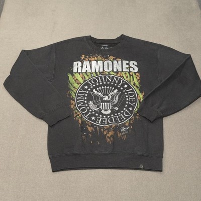Ramones Presidential Seal Logo Black Crewneck Sweatshirt Small Punk Rock Band