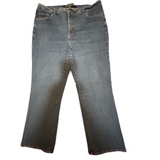 Gloria Vanderbilt Amanda High Rise Tapered Jeans Womens 16W Dark Wash Blue Denim