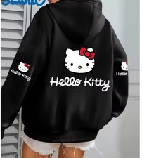 Hello Kitty hooded sweatshirt Long Sleeve Pocket Hoodie Pullover