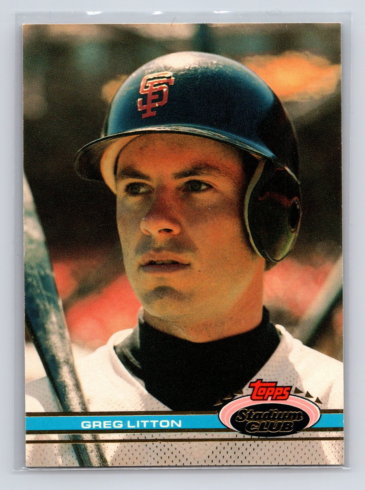 1991 Stadium Club #45 Greg Litton VAR: "B*" in copyright on back