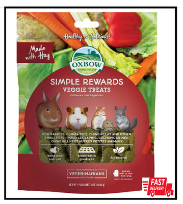 Oxbow Animal Health Simple Rewards Veggie Treats, Carrots & Bell Pepper Guinea P