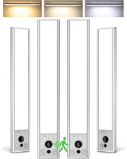 4-Pack under Cabinet Lighting, 3200Mah Rechargeable Motion Sensor Light Indoor, 