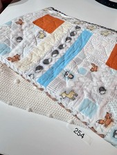 Baby Blankets Crochet Cream Woodland Print Nursery Blankets Lot Of 2