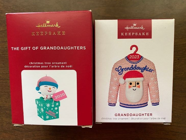 Hallmark Keepsake Christmas Ornaments lot of 2 Granddaughter #18