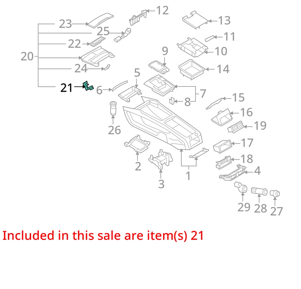 2007-2015 Audi Q7 Ash Tray Cover 4L0857965 - Image 3 of 4