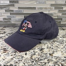 Walt Disney World Mickey Mouse Hat Cap American Flag Strapback Blue Est 1971