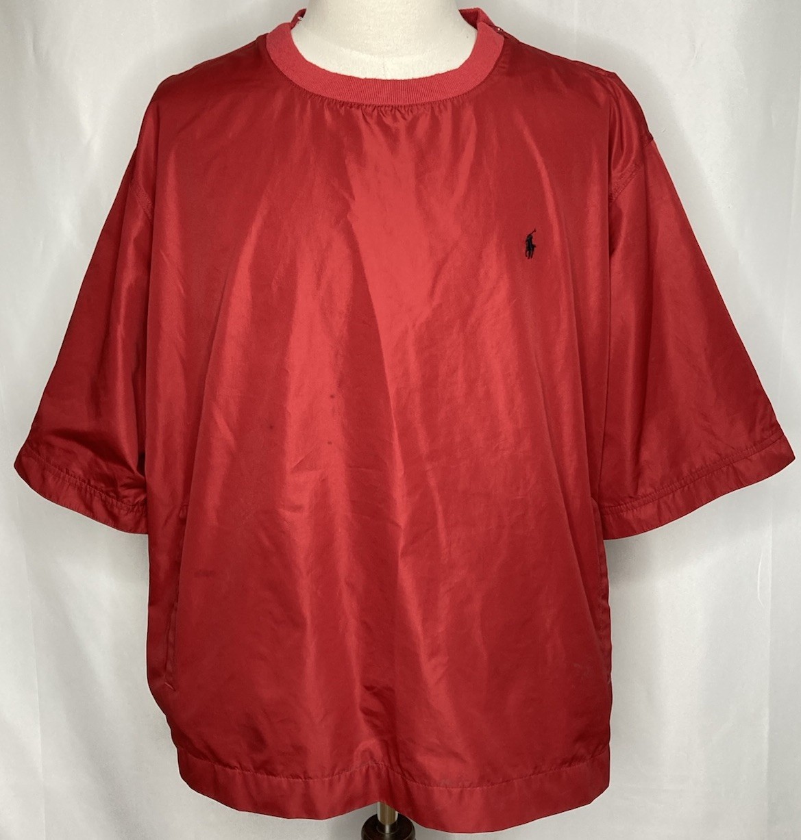 Giacca vintage Ralph Lauren uomo 2XL XXL rossa polo golf giacca a vento pullover pony