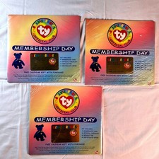 Ty Beanie Babies Official Club Membership Day Kit OS Multi New Sealed 1998 3pc
