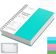 EMSHOI B5 Spiral Notebook, 7.5”x10” Dotted Grid Journal, 150 B5, LightBlue 