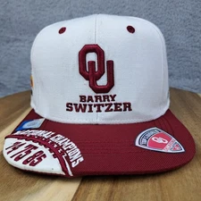 Vintage Oklahoma Sooners Hat Cap Snap Back Barry Switzer National Champions 