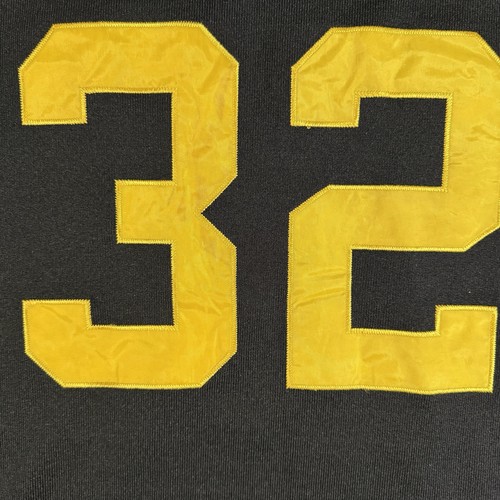 Vintage #32 Rugby Jersey Black Yellow Ringer Long Sleeve Size 58 Alpha Phi Alpha - Picture 2 of 7