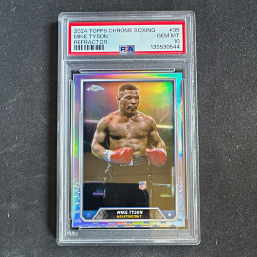 2024 Topps Chrome Boxing Mike Tyson #35 Refractor PSA 10 Graded