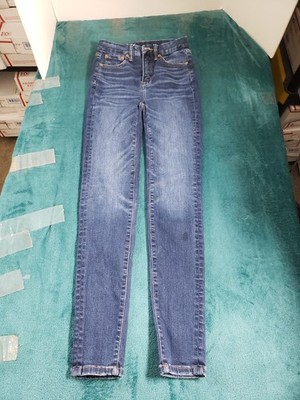 American Eagle Jeans Size 00 Womens Blue Stretch Pants Denim High Rise Jegging