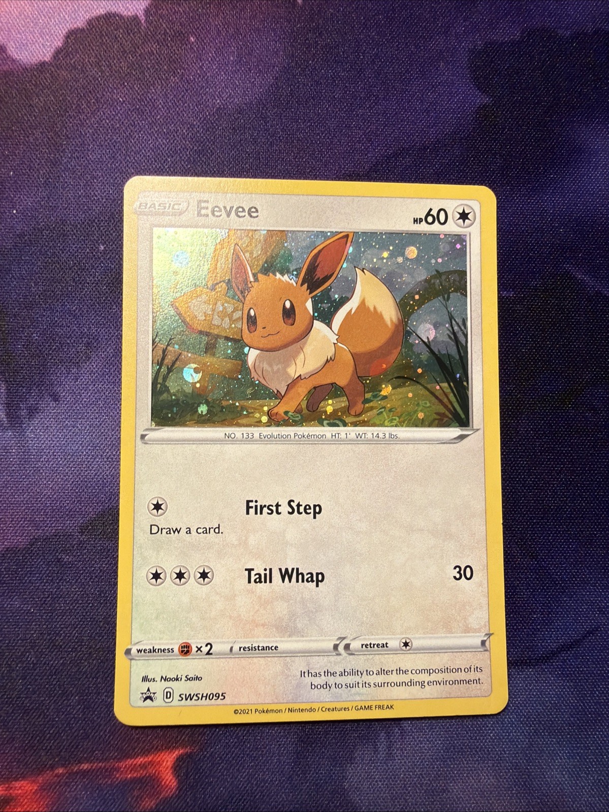 Eevee SWSH095 Holo SWSH: Sword & Shield Promo Cards - Pokemon Card - NM