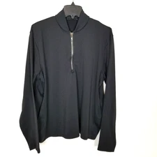 Greyson Men 1/4 Zip Sweater Pullover Sz L Black Golf Athletic Sweatshirt Outdoor