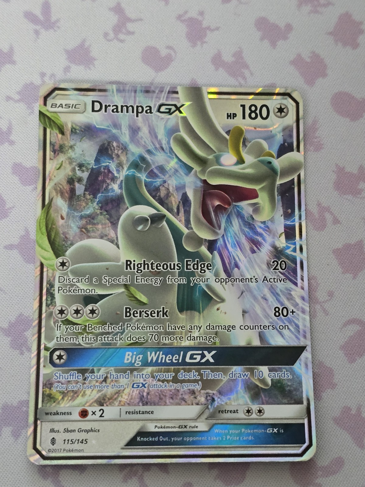 Pokemon Guardians Rising Drampa GX 115/145 NM 0039