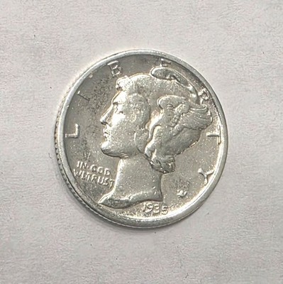 1935-D D/D/S Mercury Dime (Error) XF- Condition Free Shipping.