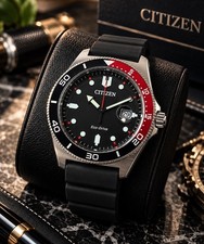 Imagen de Citizen Men's Eco-Drive Black Dial Rubber Strap Watch - AW1769-10E NEW