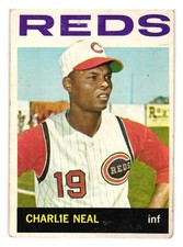 1964 Topps Baseball SEMI HIGH #436 Charlie Neal VG-EX Cincinnati Reds Free Ship