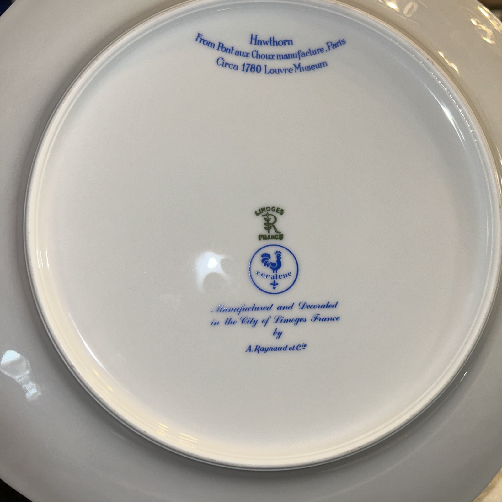 Ceralene A Raynaud Limoges Hawthorn Set of 5 Dinner Plates 10 3/4"