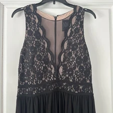 NW Nightway Dress Gown Size 6 Black Long Formal Cocktail Wedding Party