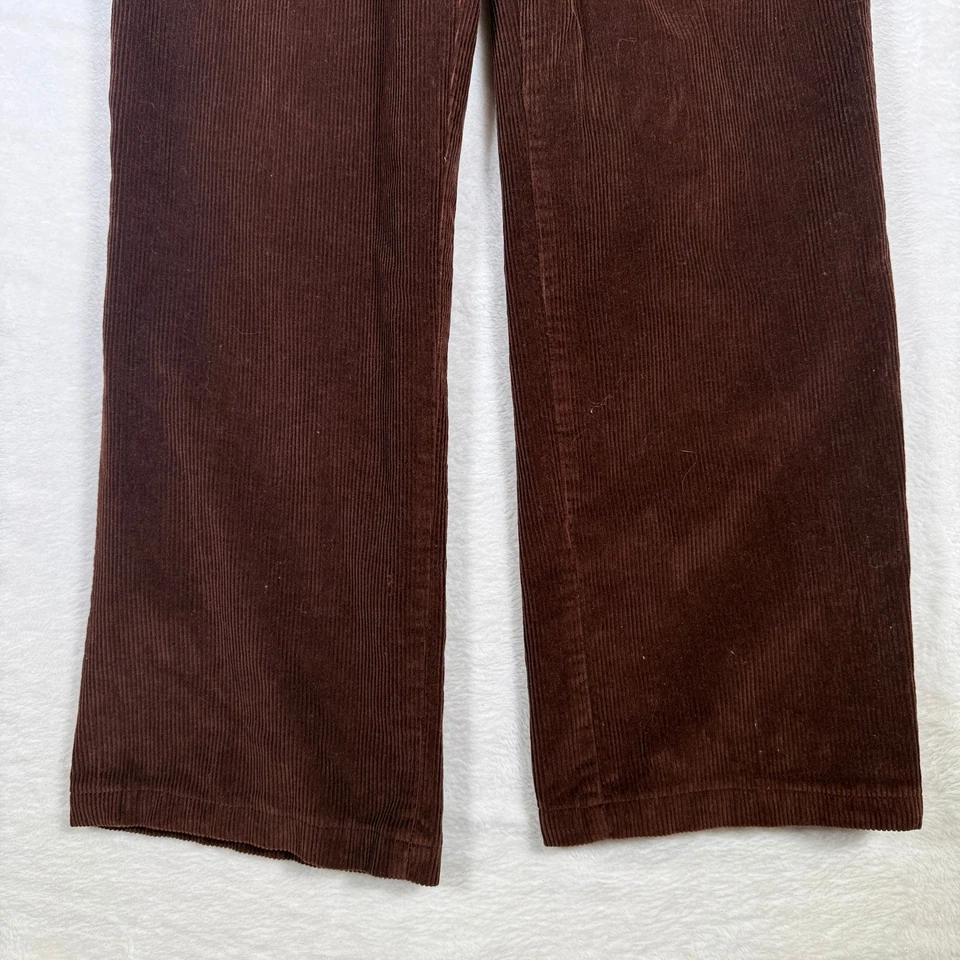 Женские коричневые вельветовые плиссированные брюки спереди Brooks Brothers размер 6 100% хлопок - Изображение 3 из 4