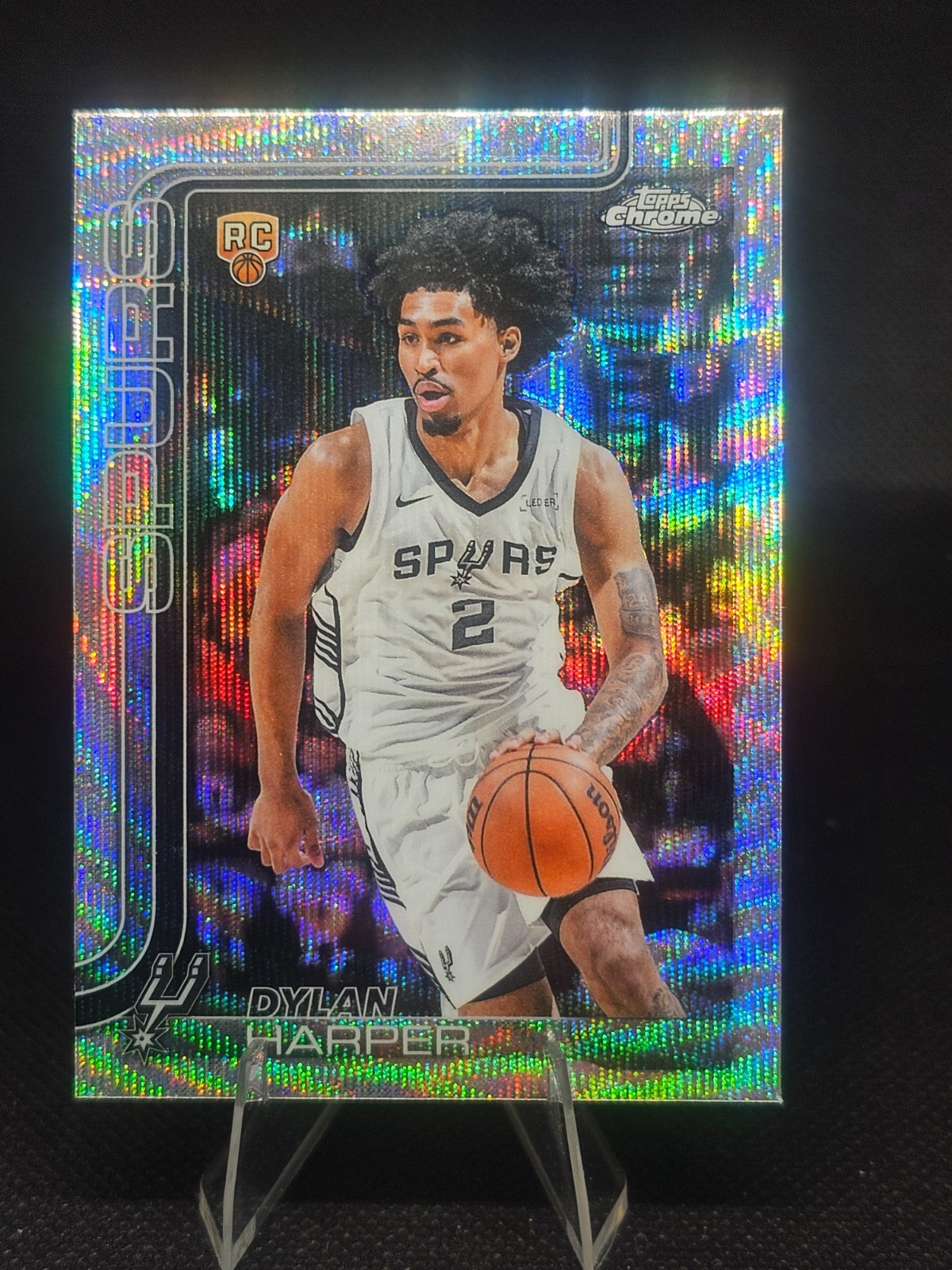 2025-26 Topps Chrome - Dylan Harper #252 Skylight Refractor (RC)