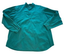 VTG Wah Maker Grandfather Shirt M's Large Band Collar Western Pullover USA Made