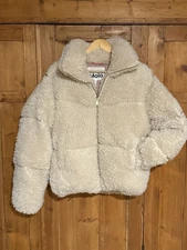 Molo Havi Faux Fur Jacket- Ivory- Size 16yrs