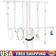 2-Tier Clear Acrylic Jewelry Display Stand Necklace Bracelet Organizer Gift New