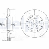 2X Delphi Bremsscheibe BG3716 FüR Chrysler Dodge Jeep