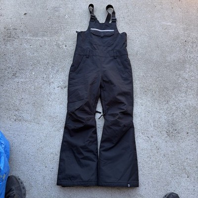 Roxy Girl Snow Bib Pants Size Medium 10 Dryflight Technology 10K Black