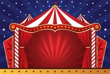 Red Tents Circus Photography Backdrop Night Stars Carnival Photo Background