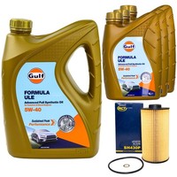 MotoröL Set Gulf Formula ULE 5W-40 8 Liter + ÖLfilter FüR BMW 7Er 5Er Touring