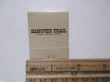 Matchbook Matches HANOVER TRAIL Restaurant 20 strike