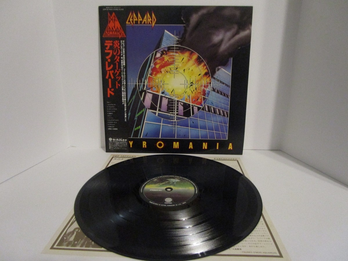 Def Leppard - Pyromania 1983 Vinyl LP Japan w/ Red Obi and Insert