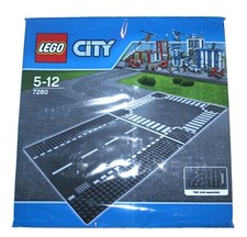 LEGO® City 7280: 2 pannelli stradali 32x32 borchie, dritto + incrocio IMBALLO ORIGINALE MISB 2015