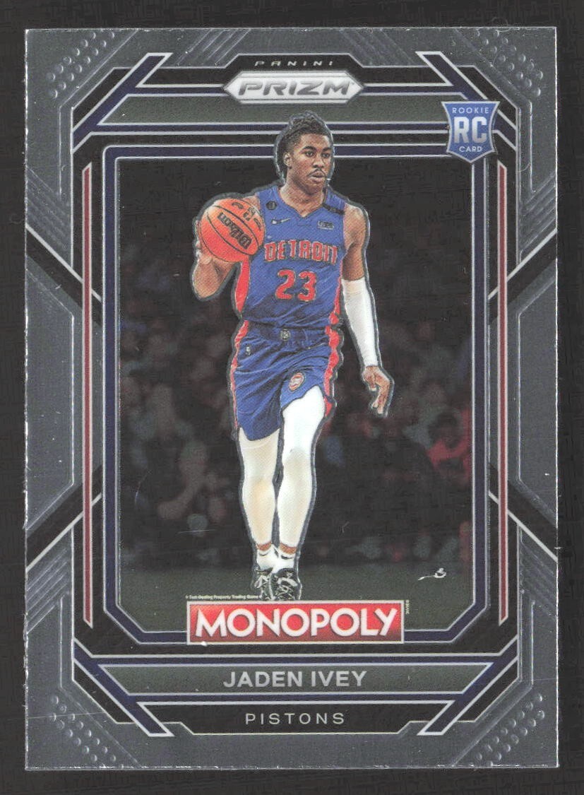 JADEN IVEY PISTONS ROOKIE CARD #26 1ST RC SP 2022-23 PANINI PRIZM MONOPOLY