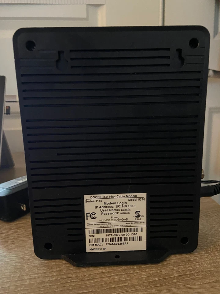 Zoom Cable Modem Model 5370: 684 Mbps* 16x4 DOCSIS 3.0 - Image 4 of 4