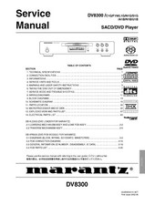 Manuale Di Servizio Per Marantz DV 8300
