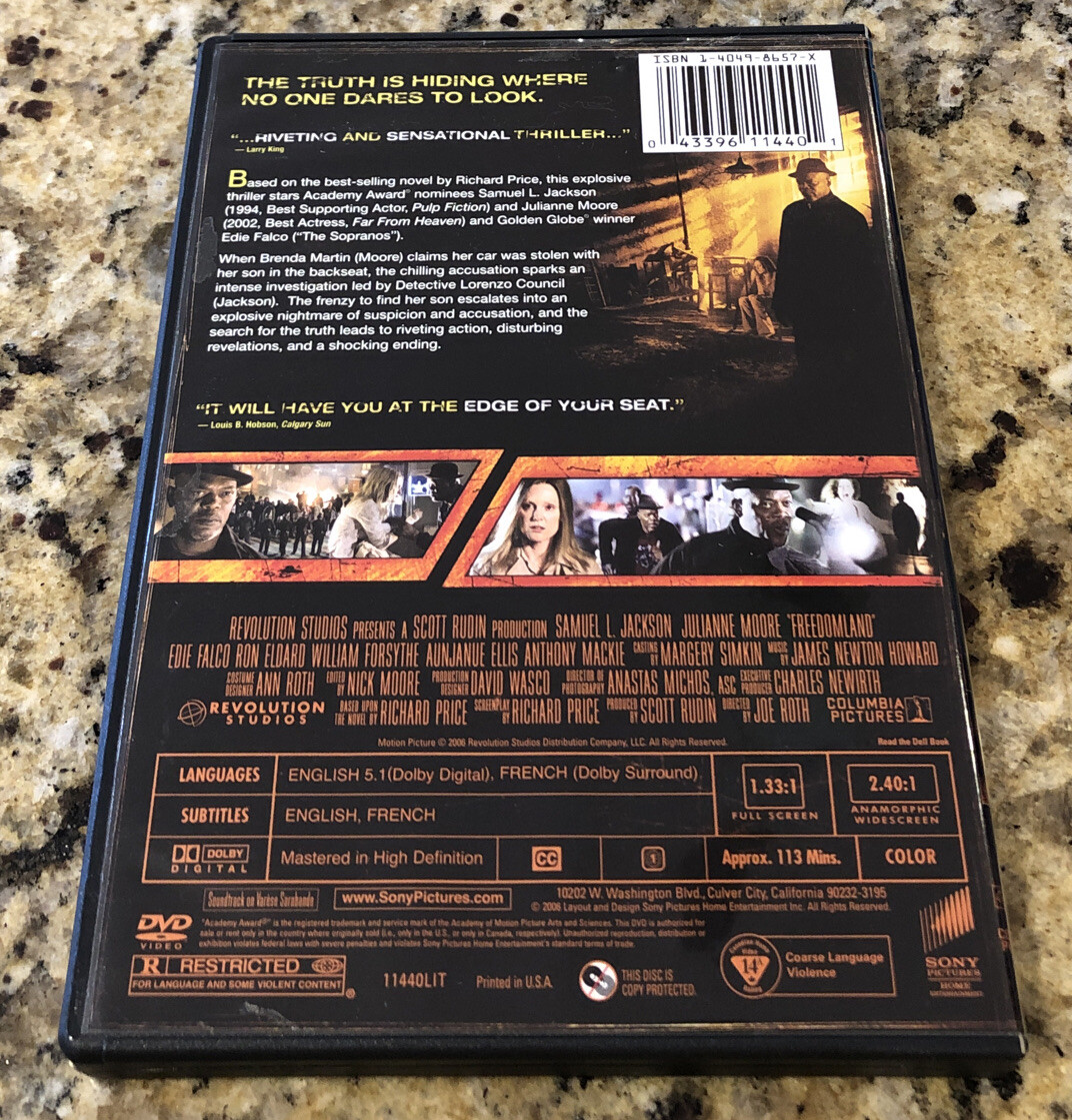 Freedomland (DVD, 2006) Samuel L. Jackson, Julianne Moore