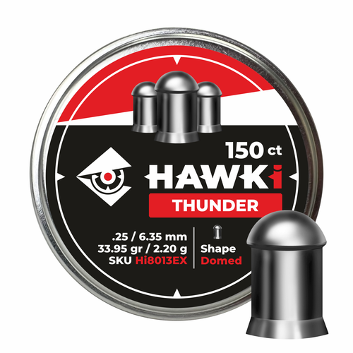 Hawki Airgun Pellets .25 / 6.35mm Caliber 33.95 gr /2.20 g 150 ct