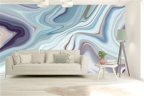3D Abstract Marbled Ink Self-Adhesive Wallpaper Wall Mural Large Poster for Home - Picture 4 of 5