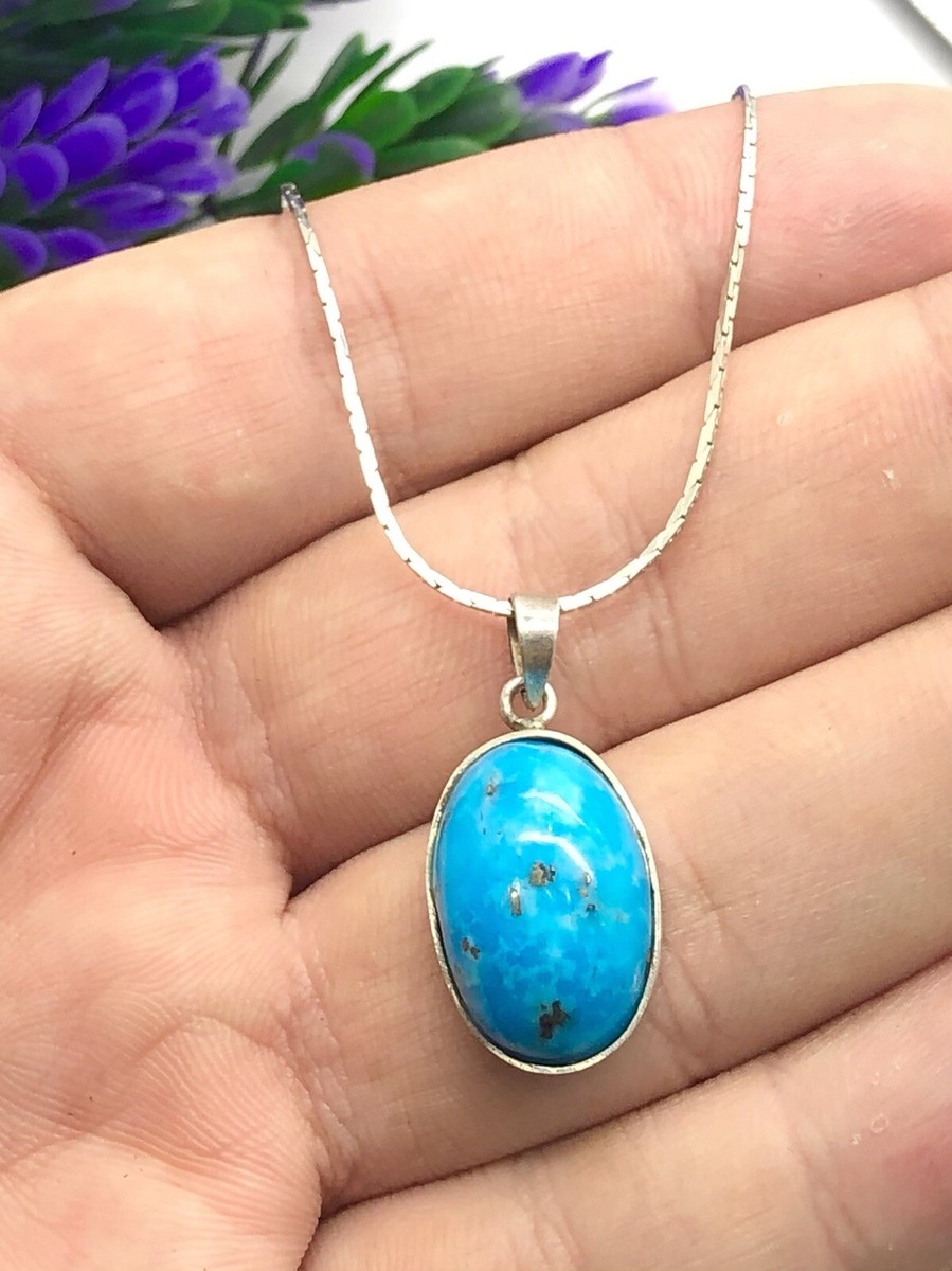 Ciondolo Turchese Burattato E Argento 925 - Ciondoli Turchese - Gioielli Turchese - Turchese - Foto 11