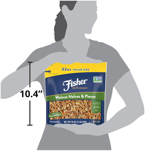 Chef'S Naturals Walnut Halves & Pieces 32 Oz, 100% California Unsalted Walnuts f - Picture 7 of 12