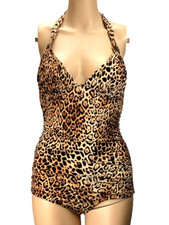  80 VICTORIAS SECRET ONE PIECE PUSH UP SWIM SUIT LEOPARD SIZE XS RUCHED NWT