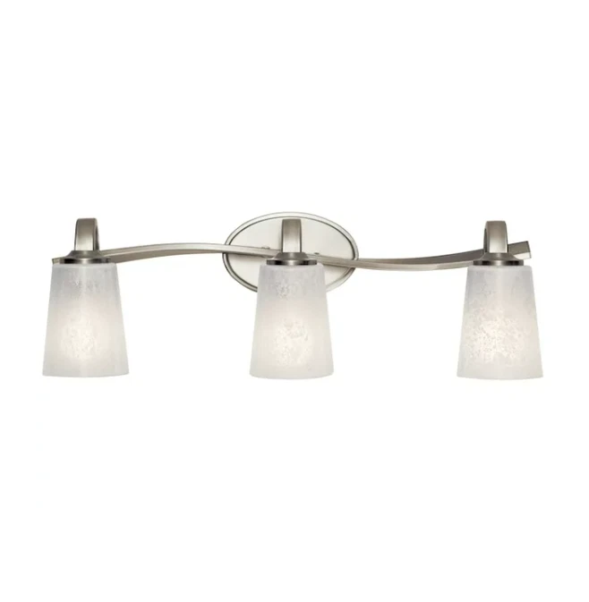 Kichler Lighting 3-Light Oxby Brushed Nickel Bathroom Vanity Light - Image 4 of 4
