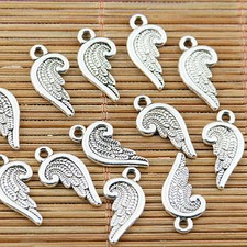 200pcs tibetan silver tone 2sided wing charms EF1960