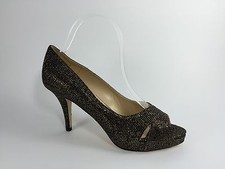 Kate Spade Womens Black/Metallic Gold Heels 8 B