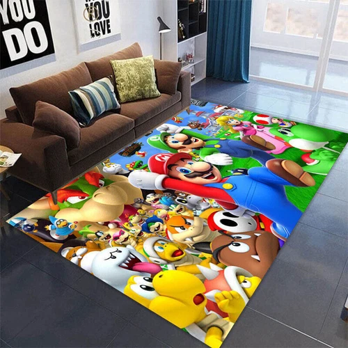 3D Cartoon Boden Teppich Matte Türteppich Vorleger Schlafzimmer Wohnzimmer Antirutsch - Bild 17 von 39